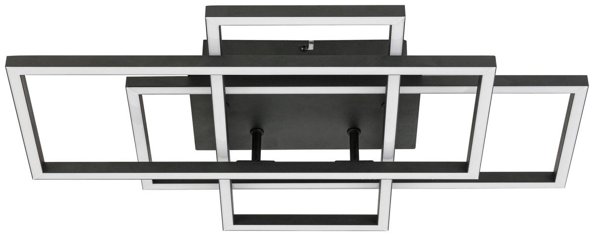 LED-Deckenleuchte Amil - Schwarz, MODERN, Kunststoff/Metall (58/36/9cm) - Luca Bessoni