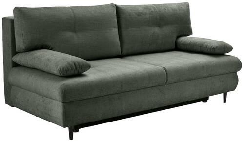 Schlafsofa Virgo - Dunkelgrün/Schwarz, KONVENTIONELL, Textil (212/97/105cm) - MID.YOU