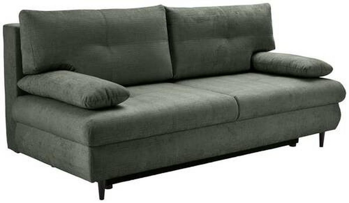 Schlafsofa Virgo - Dunkelgrün/Schwarz, KONVENTIONELL, Textil (212/97/105cm) - MID.YOU