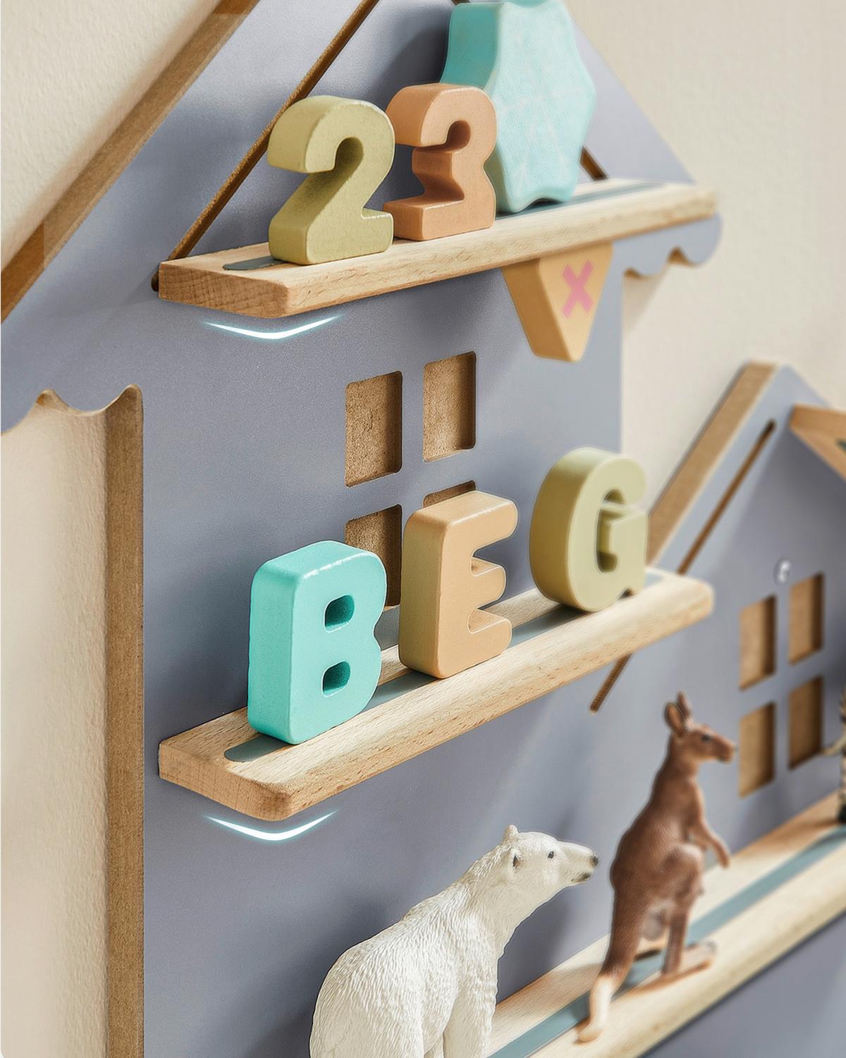 KINDERREGAL Grau B: 55,6 cm - Grau, MODERN, Holz/Holzwerkstoff (55,6/59,7/17,9cm) - MID.YOU