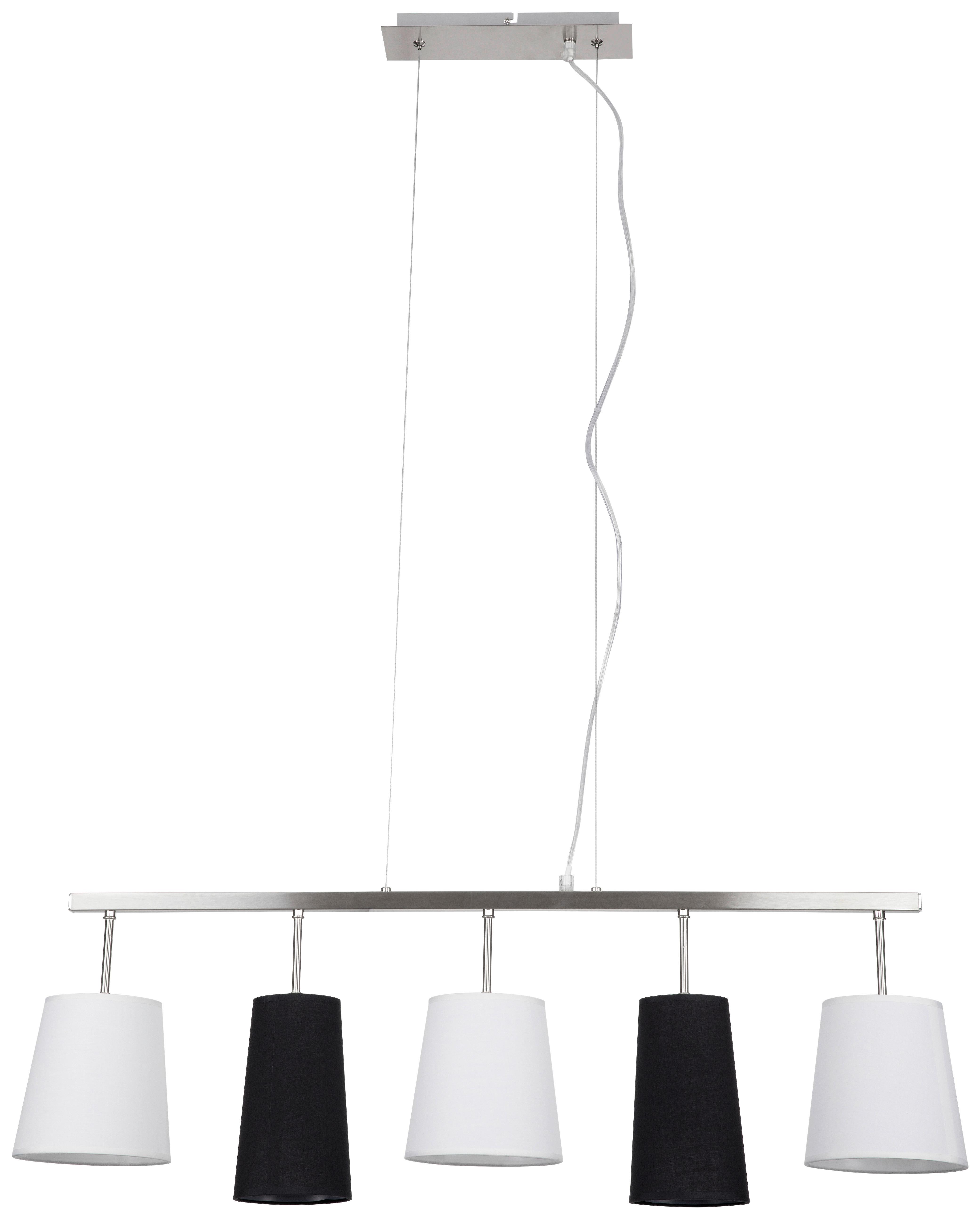 Függőlámpa Kaia - fekete/fehér, Modern, textil/fém (95/16/135cm) - James Wood