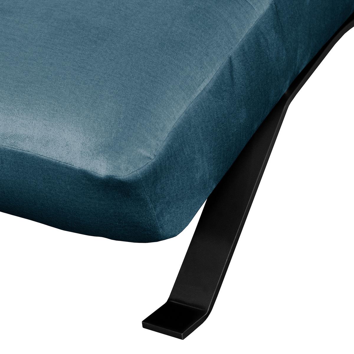 Relaxliege Swing Black Blau B: 65 cm - Blau/Schwarz, Design, Textil (65/65-95/171cm) - Livetastic