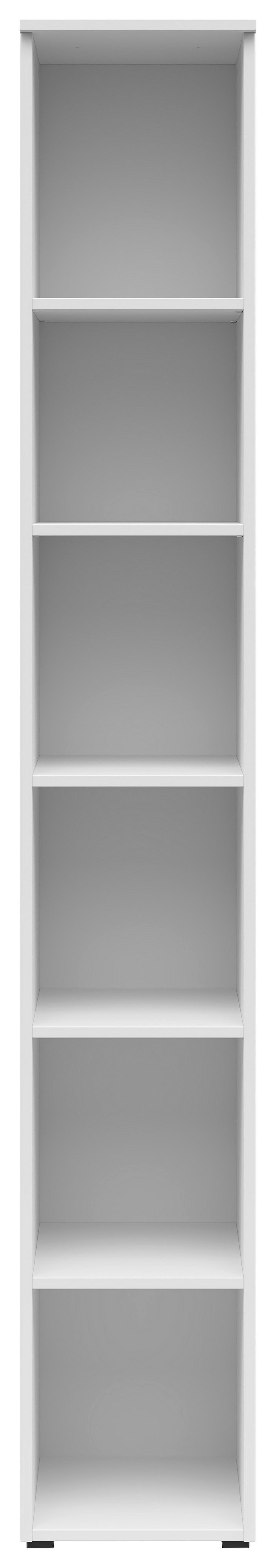 Regál MULTISTAURAUM š: 30cm - biela/antracitová, Modern, kompozitné drevo/plast (30/195/40cm)