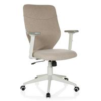 Drehstuhl Cossio II Beige B: 70 cm - Beige/Weiß, MODERN, Kunststoff/Textil (70/115/70cm) - MID.YOU