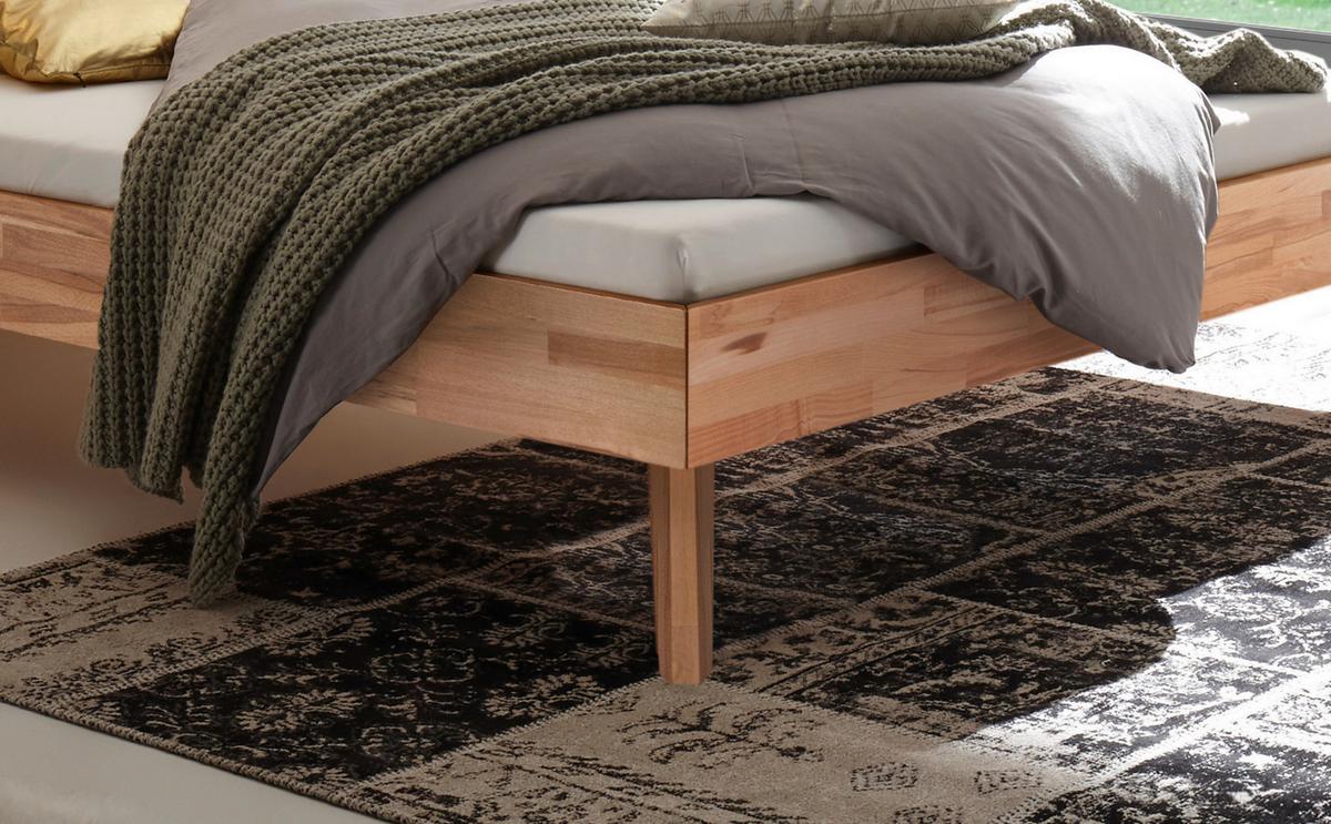 Bett Ortona Kernbuche 140x200 Cm - Buchefarben/Kernbuche, Design, Holz (140/200cm) - Hasena