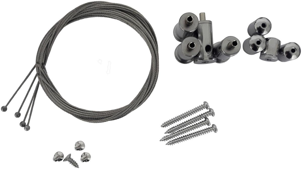 Montageset Für Infrarot- Heizpaneel - Alufarben, Basics, Metall (18/12/1cm)