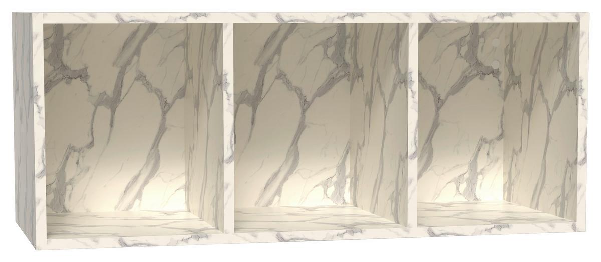 Wandregal Las Vegas Weiß B: 90 cm - Weiß, MODERN, Holzwerkstoff (90/36/37cm) - Vertico