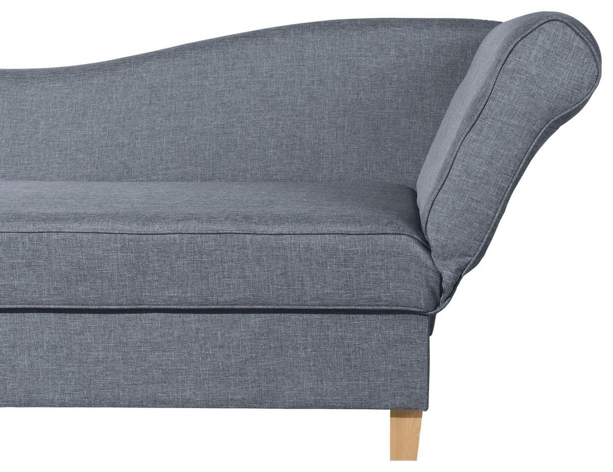 Recamiere Selma Blau Rechts mit Bettkasten+schlaffunktion - Blau/Buchefarben, Design, Textil (190/88/82cm) - Max Winzer