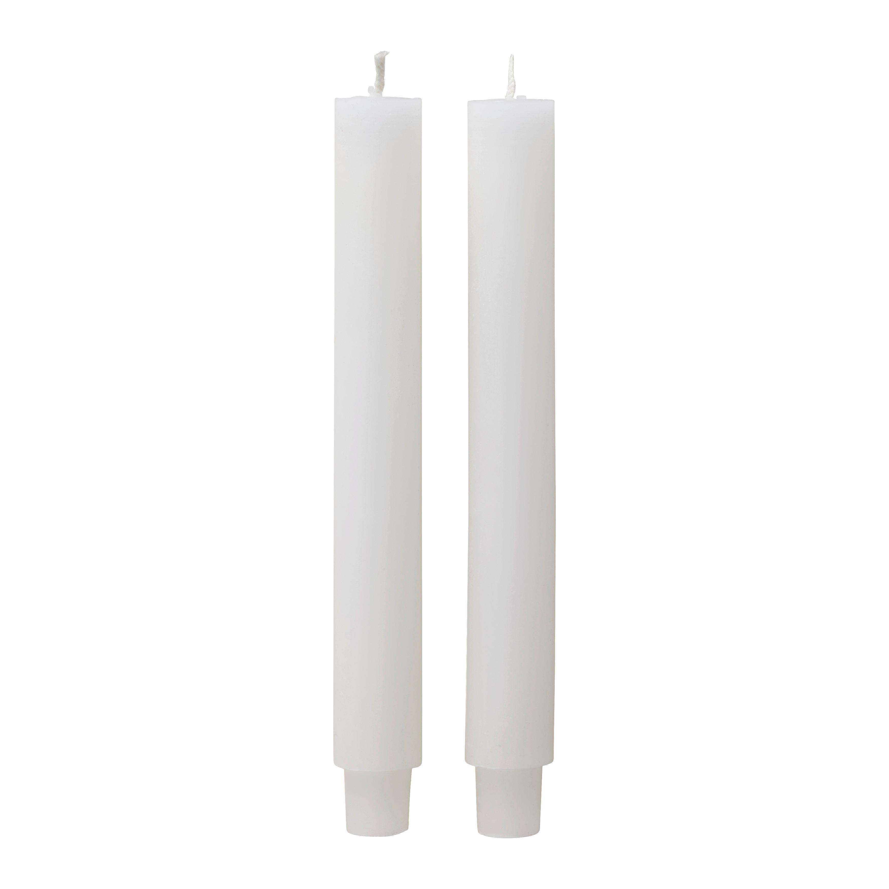 SADA DLOUHÝCH SVÍČEK MICHELLE - bílá, Moderní, přírodní materiály (3/25cm) - Modern Living