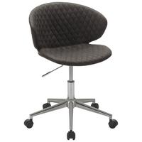 Otočná stolička Stella - sivá/chrómová, Lifestyle, kov/textil (56/73-82,5/49cm) - Modern Living