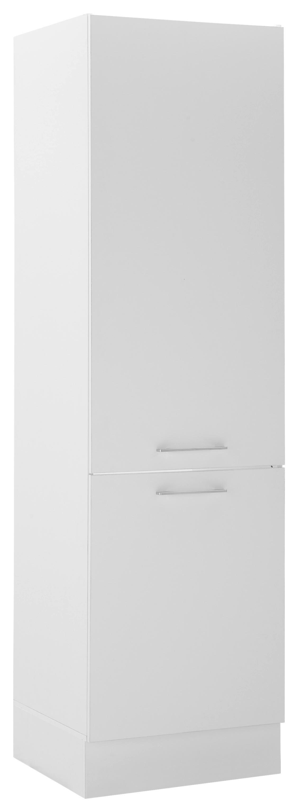 Skrinka na vstavané spotrebiče TURIN - biela/chrómová, Modern, kov/kompozitné drevo (60/210/57cm)