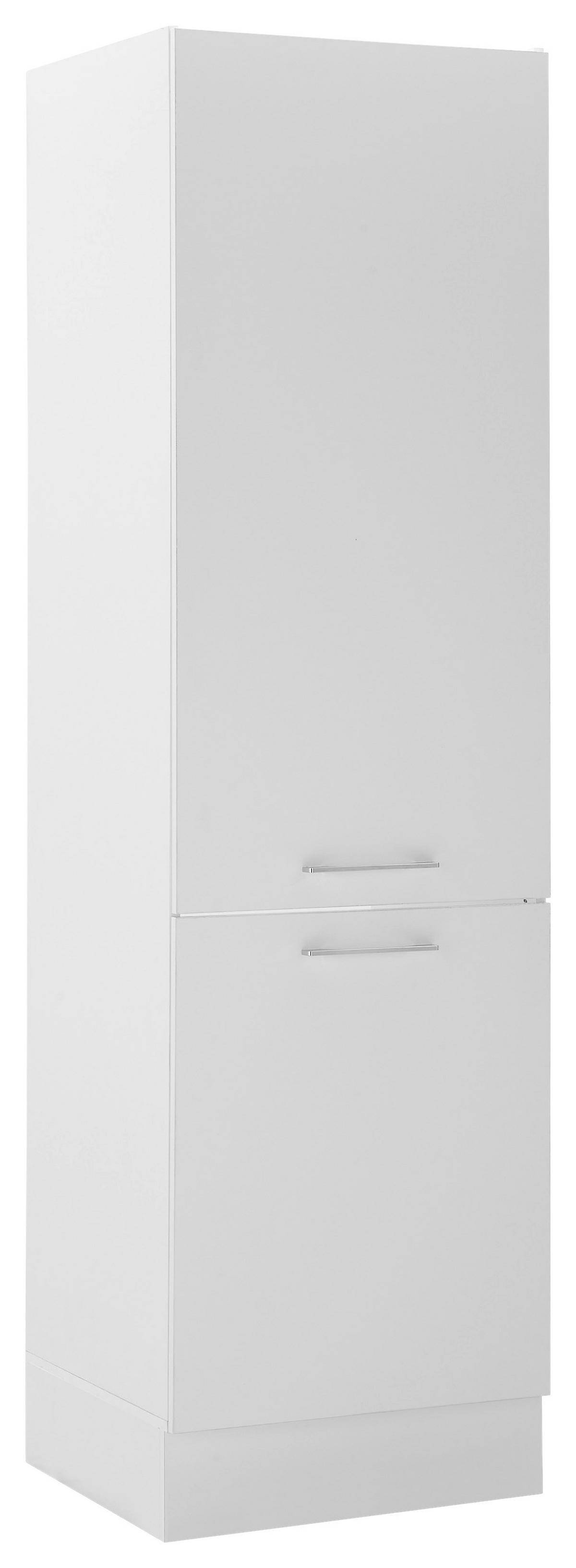 Skříňka na spotřebiče TURIN - bílá/barvy chromu, Moderní, kov/kompozitní dřevo (60/210/57cm)