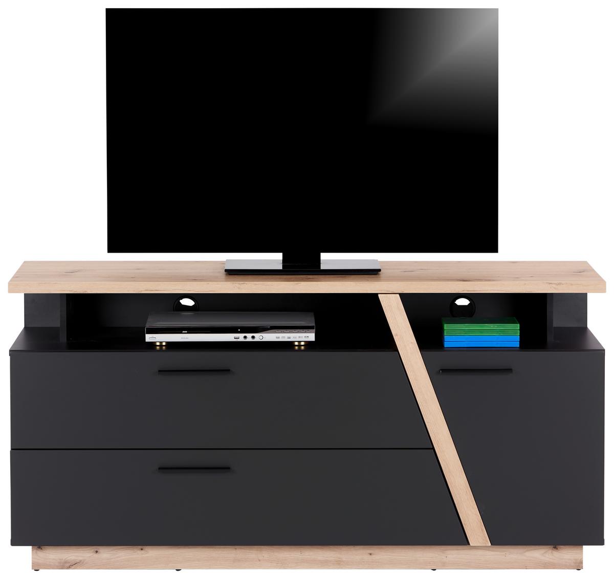 Phonotisch Maxi B: 150 cm Grau/Eiche Dekor - MODERN, Holzwerkstoff (150/75/42cm)