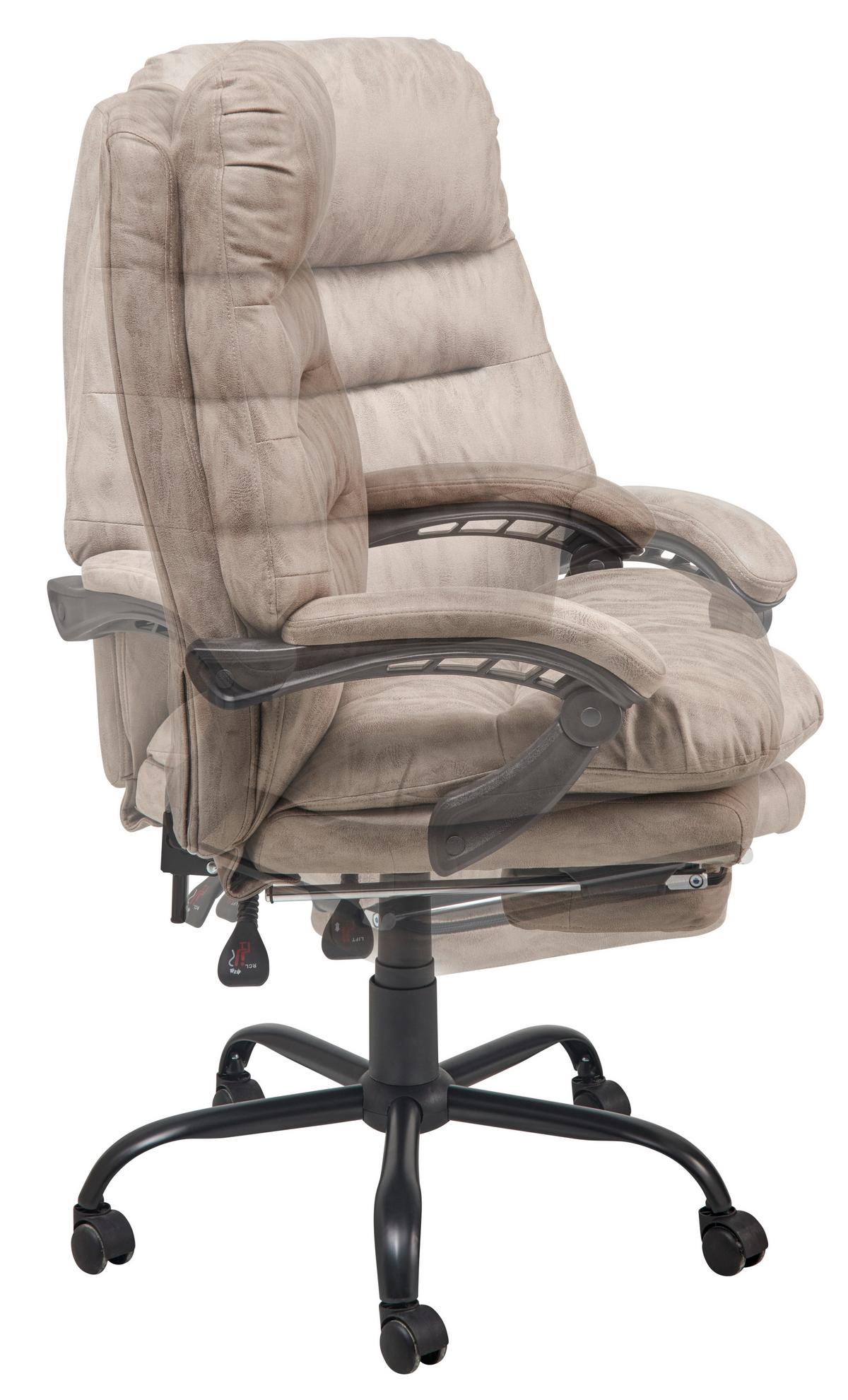 Chefsessel Big Boss - Schwarz/Grau, LIFESTYLE, Kunststoff/Textil (66/126-134/59cm) - MID.YOU