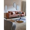 2-Sitzer-Sofa Seul Orange - Schwarz/Orange, Design, Holz/Textil (186/88/90cm) - MID.YOU