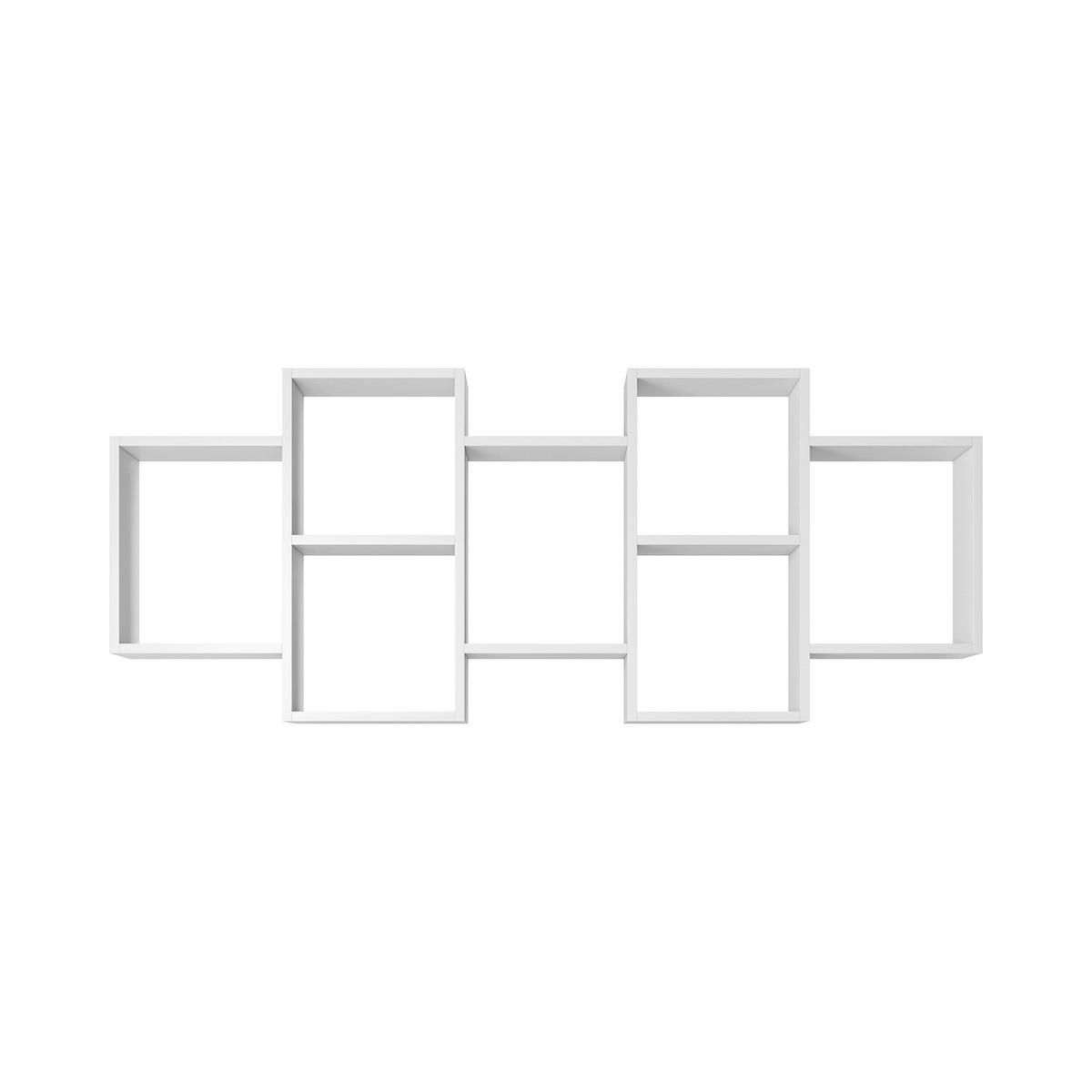 Wandregal Trio Weiß B: 160,8cm - Weiß, Basics, Holzwerkstoff (160,8/65/18cm)