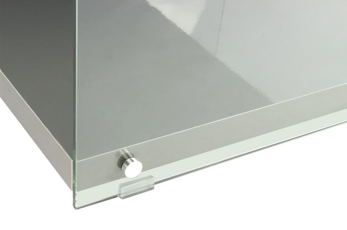 Beistelltisch Elementary Grau L: 120 Cm - Grau, Design, Glas/Holz (120/45/60cm) - Kayoom