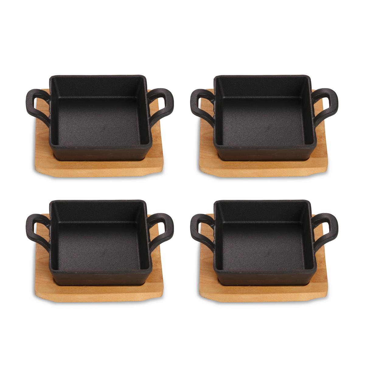 SADA PÁNVÍ 4-dílná - černá, Basics, kov (18,5/12,6/3,6cm) - Echtwerk