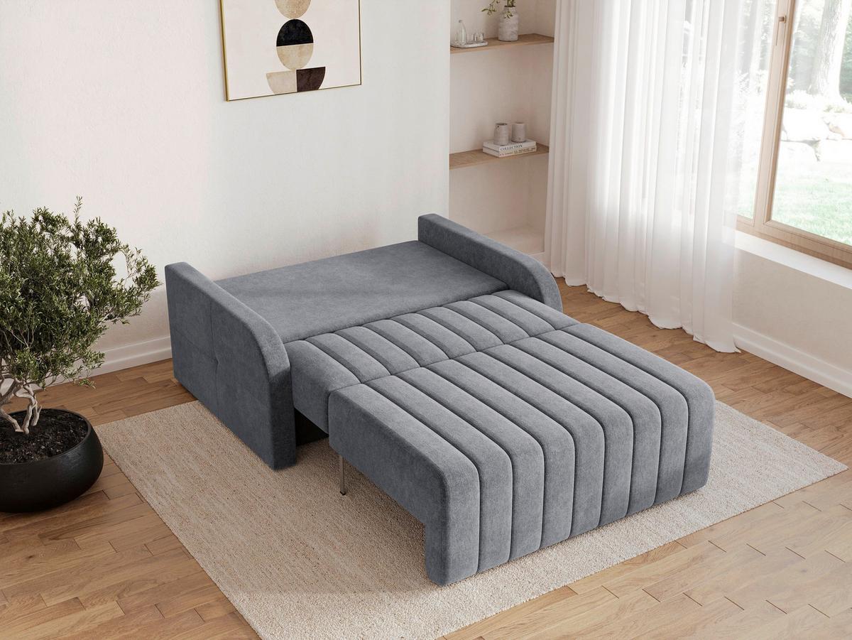 Schlafsofa Alaska Anthrazit, B: 141 cm - Anthrazit/Schwarz, Design, Textil (141/90/104cm) - MID.YOU