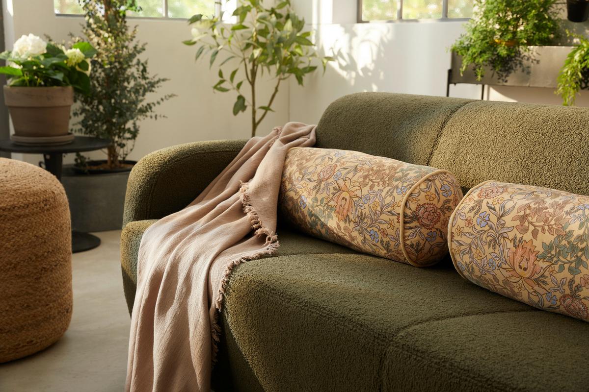 3-Sitzer-Sofa Marone Dunkelgrün - Dunkelgrün/Schwarz, MODERN, Textil (180/76/90cm) - Livetastic