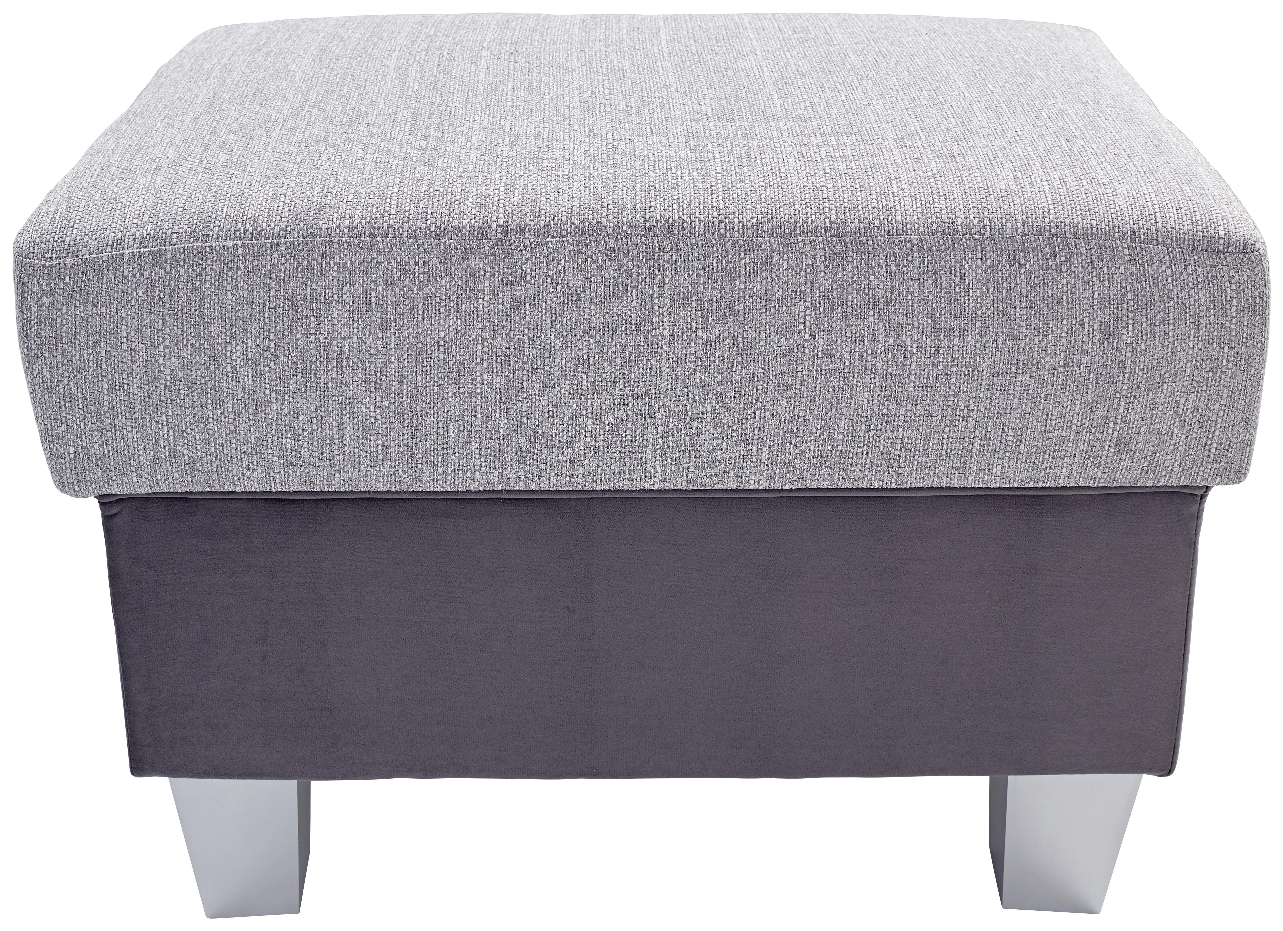 Taburetka Portland - grafitová/svetlosivá, Konvenčný, drevo/textil (68/43/47cm) - Ondega