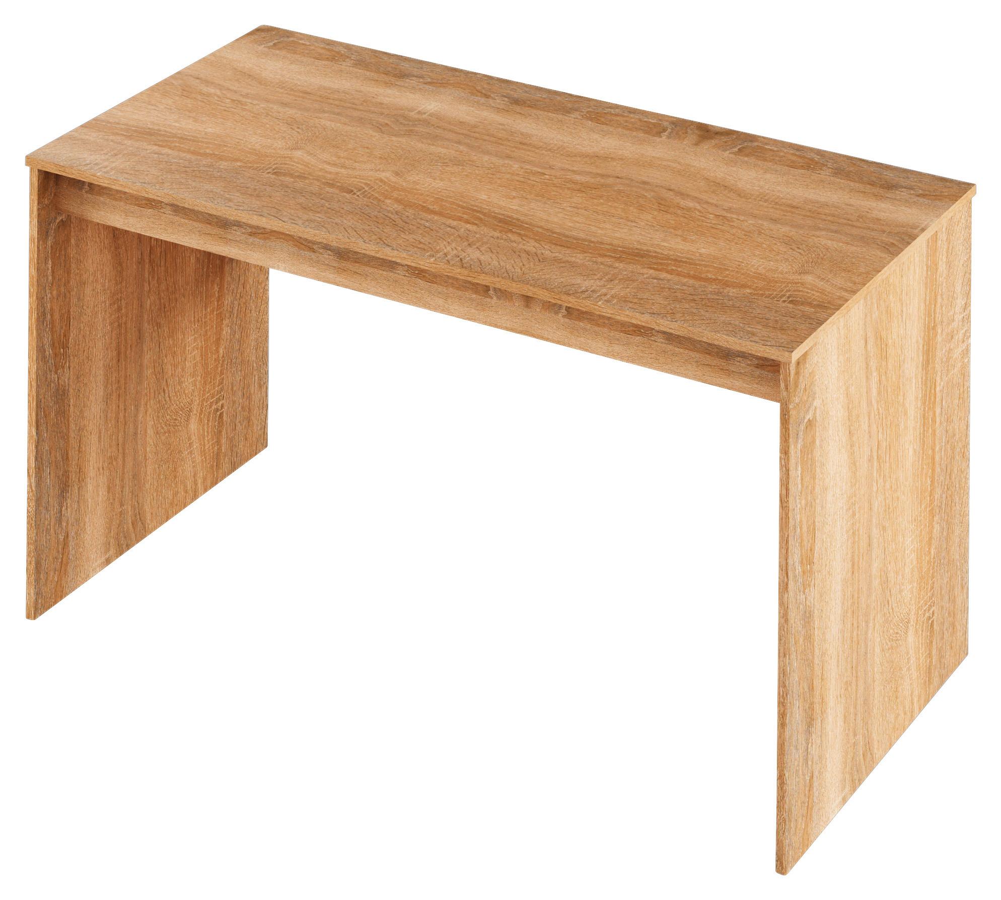 Písací stôl AUREL - farba duba, Modern, kompozitné drevo (140/77/70cm)