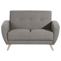 2-sitzer-sofa Jerry Grau - Naturfarben/Grau, Design, Textil (136/85/82cm) - Max Winzer