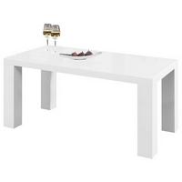 Esstisch Weiß B: 120-240 cm - Weiß Hochglanz, MODERN, Holzwerkstoff (120-240/80/76cm) - Livetastic