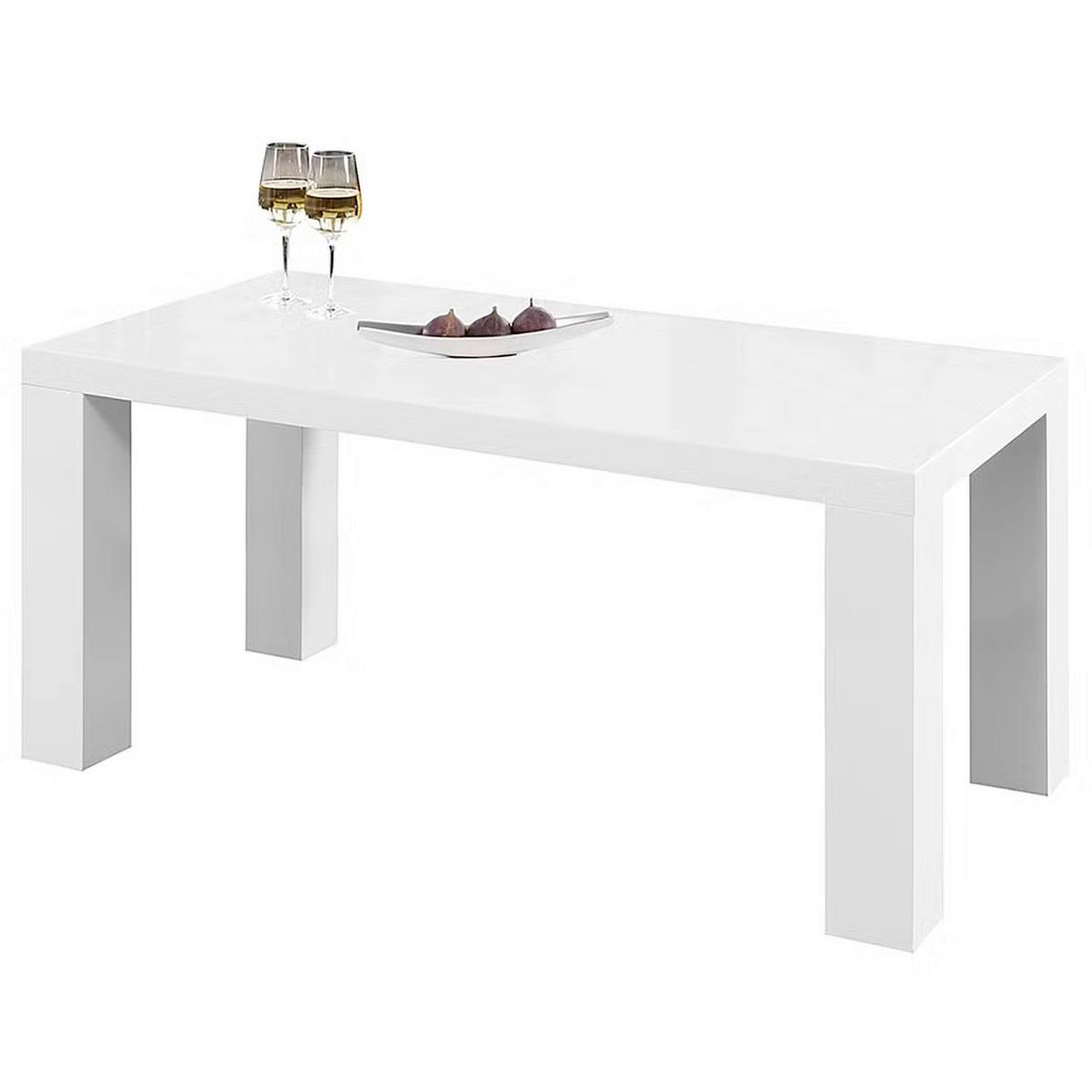 Esstisch Weiß B: 120-240 cm - Weiß Hochglanz, MODERN, Holzwerkstoff (120-240/80/76cm) - Livetastic