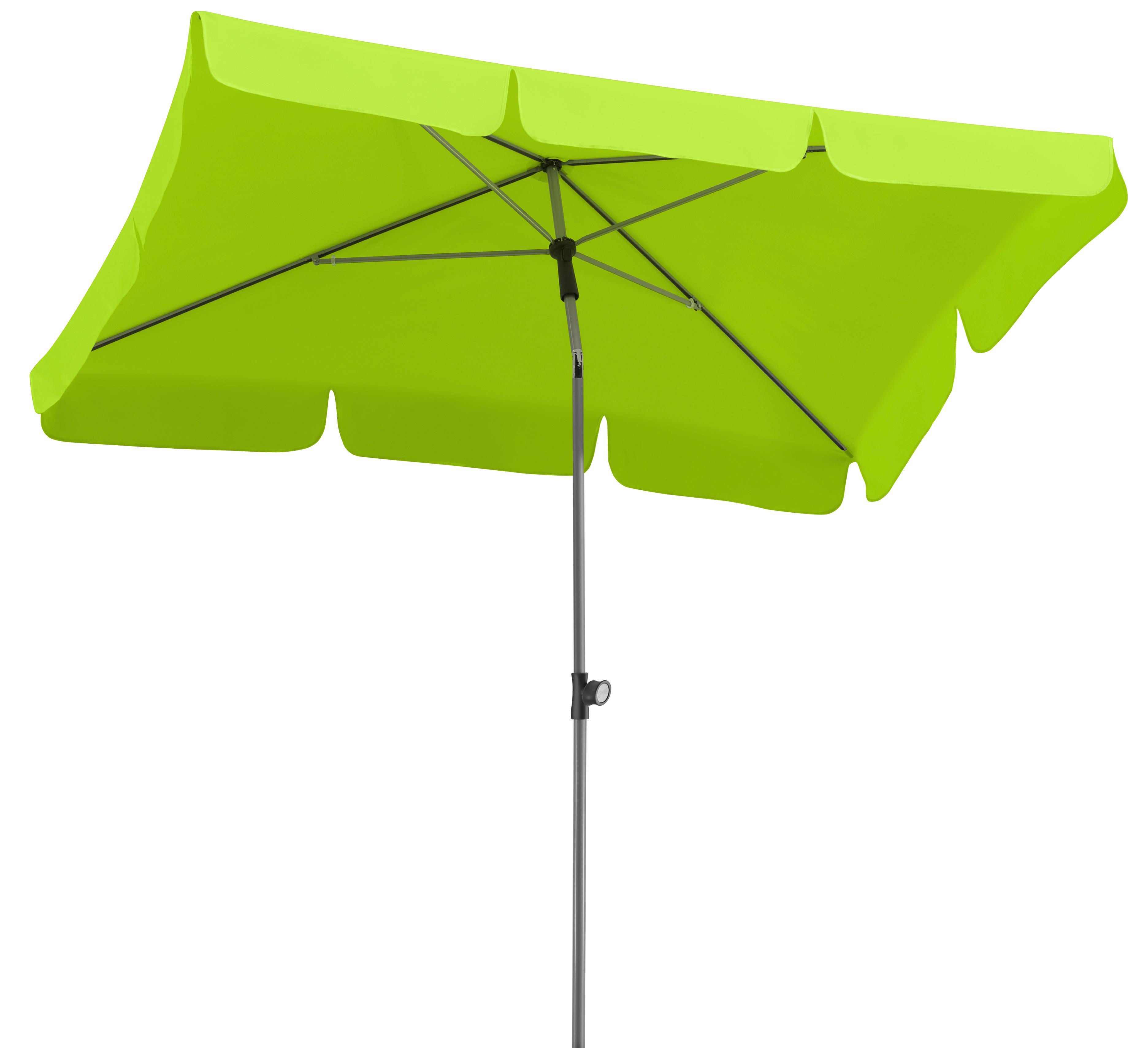 Sonnenschirm 120x240x180 cm Apfelgrün - Silberfarben/Hellgrün, Basics, Textil/Metall (120/240/180cm) - Schneider