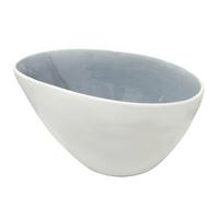 Müslischale Steinzeug Grau/ Weiß Eugenia DxH: ca. 15,5x9cm - Weiß/Grau, KONVENTIONELL, Keramik (15,5/9cm) - James Wood