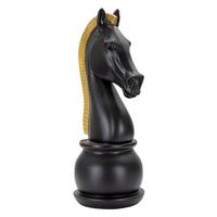 Skulptur Black And Gold Horse B: 18,5 cm - Goldfarben/Schwarz, Basics, Kunststoff (18.5/50/18.5cm)