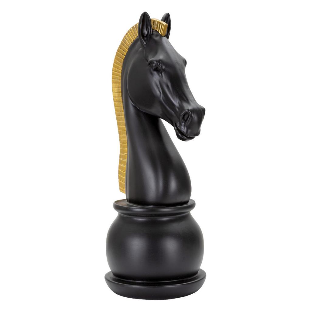 Skulptur Black and Gold Horse B: 18,5 cm