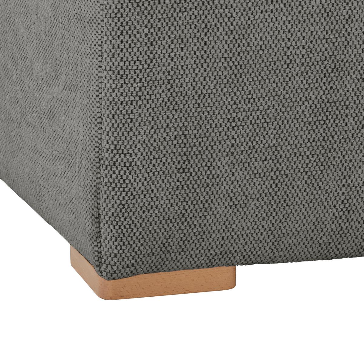 Hocker Vouge Grau Bxhxt: 101x44x92 Cm - Buchefarben/Grau, KONVENTIONELL, Textil (101/44/92cm) - Livetastic