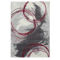 Webteppich Rot/Hellgrau Hanna 120x170 cm - Rot/Hellgrau, MODERN, Textil (120/170cm) - Ondega