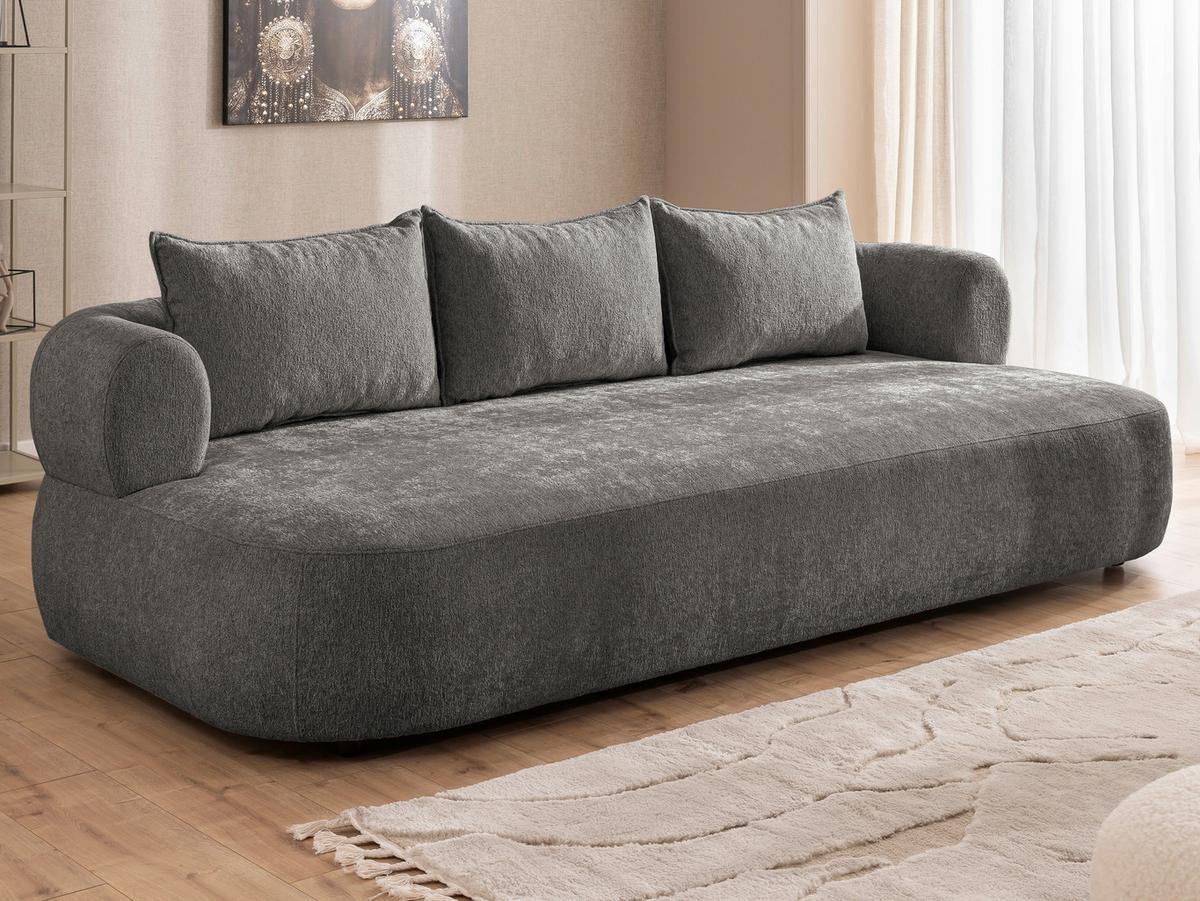 Bigsofa Ferro Anthrazit B: 240 Cm - Anthrazit/Schwarz, Design, Textil (240/76/122cm) - Livetastic