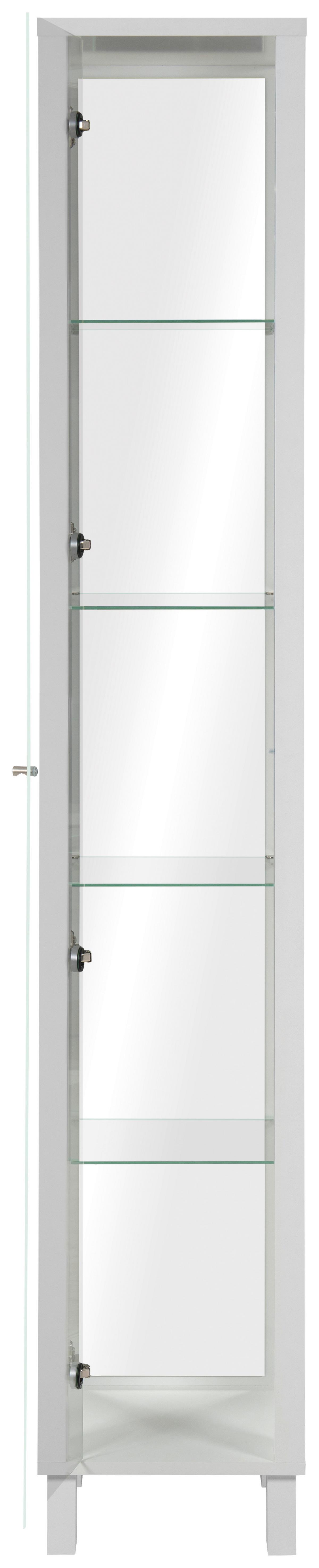VITRÍNA ALBI -EXKLUSIV- - bílá/černá, Moderní, kompozitní dřevo/sklo (33/189/33cm) - Mömax