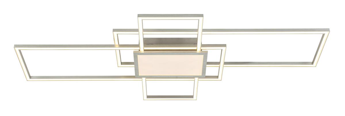 LED-Deckenleuchte Christina 50W 7000lm 3000-6000K dimmbar - Alufarben/Nickelfarben, Basics, Kunststoff/Metall (100/45,8/7,3cm) - Luca Bessoni
