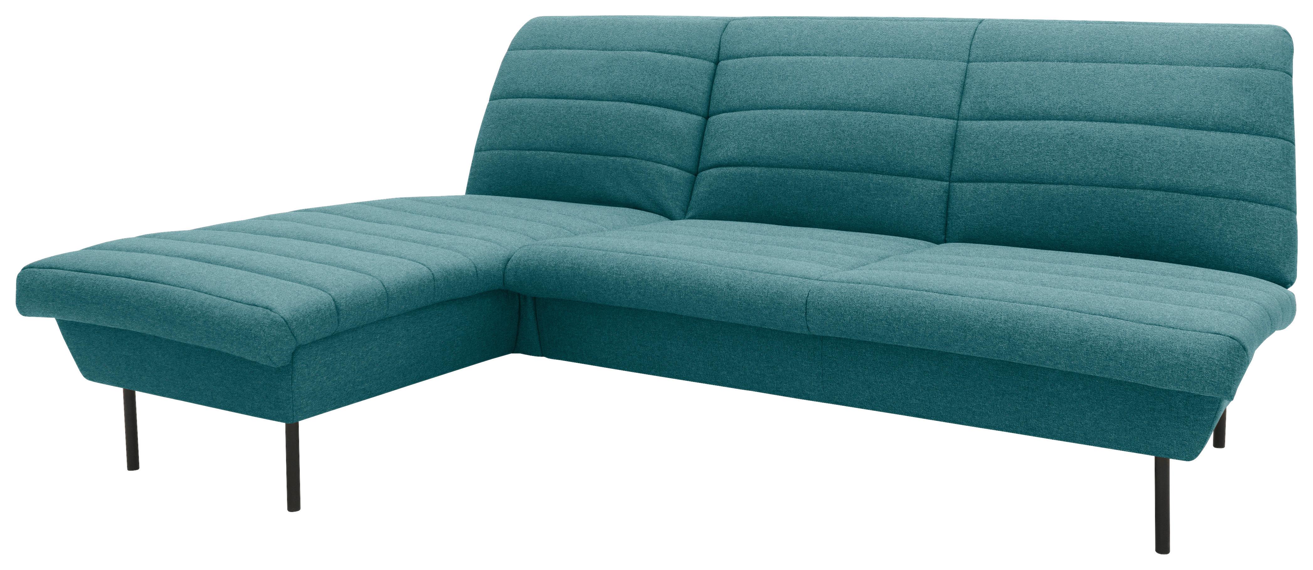 Ecksofa Looks Ix Petrolfarben - Petrol/Schwarz, Design, Textil (168/214cm) - LOOKS by W.Joop