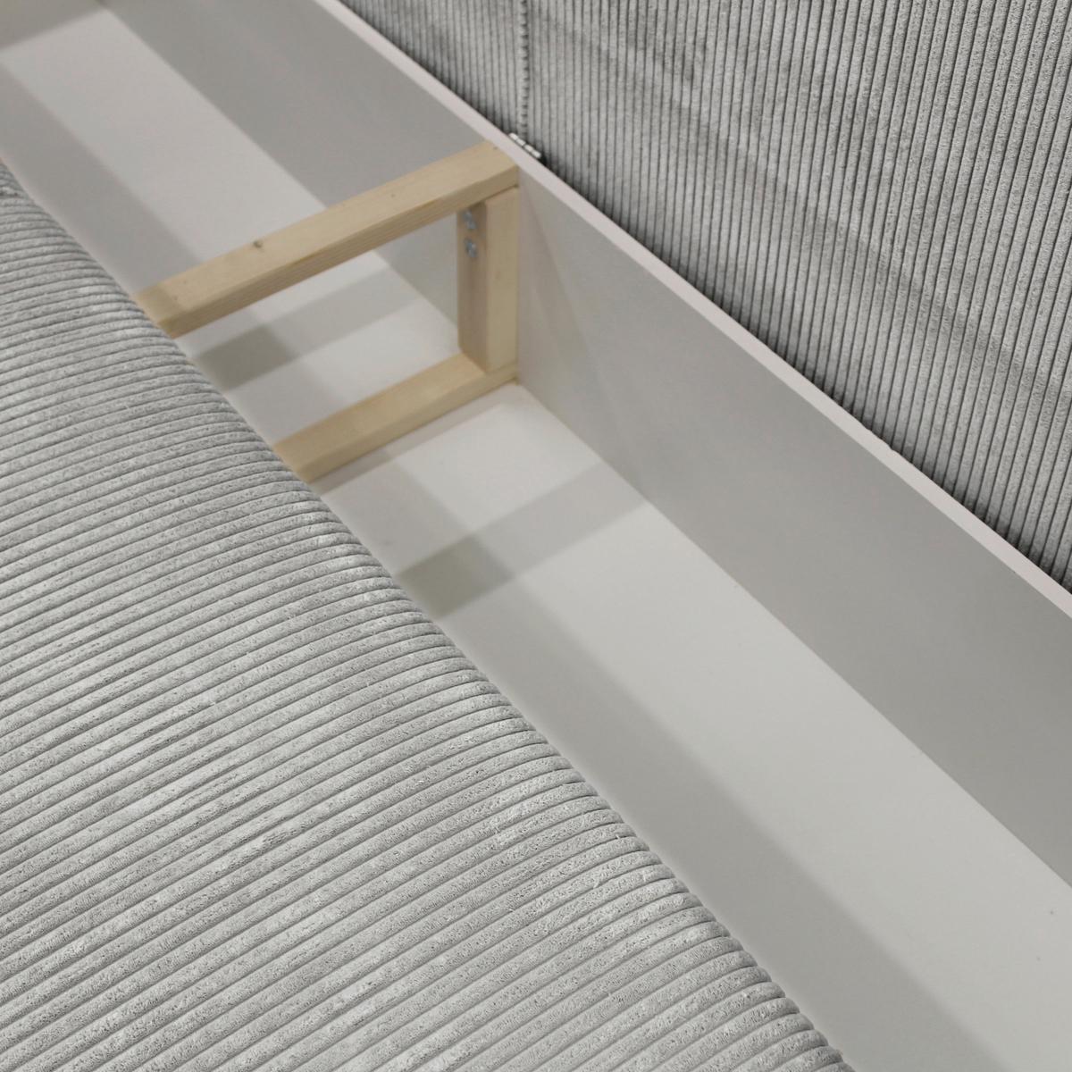 Schlafsofa Loft Grau B: 255cm - Schwarz/Grau, Design, Textil (255/90/97cm) - MID.YOU