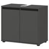 Waschbeckenunterschrank Gw-Lemont Graphitfarben - Schwarz/Graphitfarben, MODERN, Holzwerkstoff (63/55/34cm) - Germania