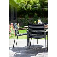 Gartensessel Stapelbar Mood Classic Kunststoff - Anthrazit/Schwarz, KONVENTIONELL, Holz/Kunststoff (60/84/56cm) - Gardenson