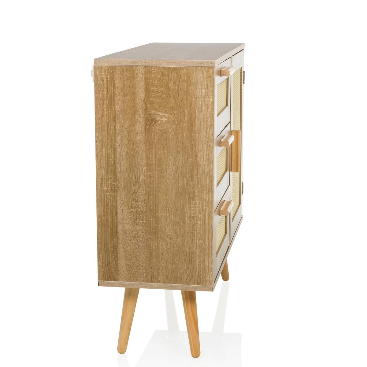 Sideboard Stryn Hellbraun B: 80 Cm - Hellbraun, MODERN, Holzwerkstoff (80/78/32,5cm) - MID.YOU