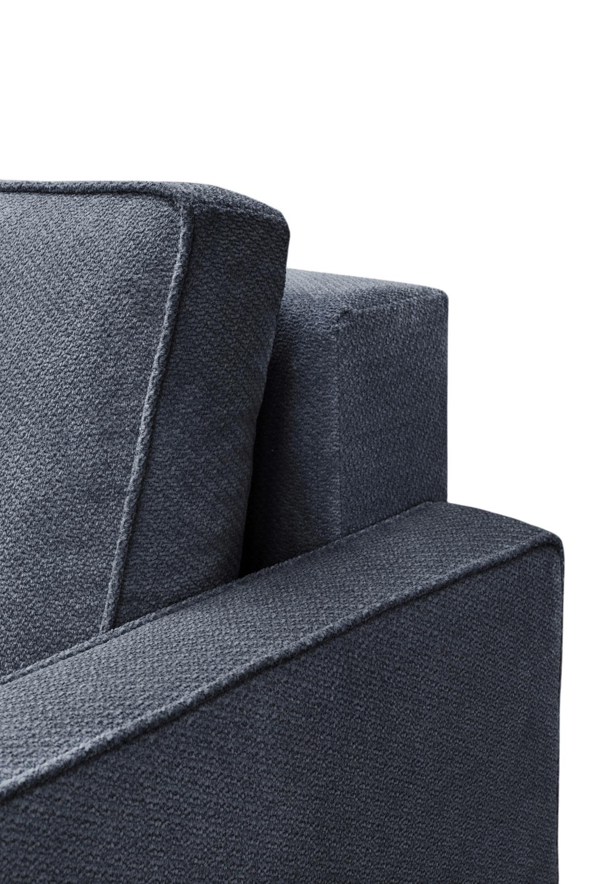 Rozkladacia pohovka NERA, modrá ženilka - modrá, Modern, textil/plast (232/90/100cm)
