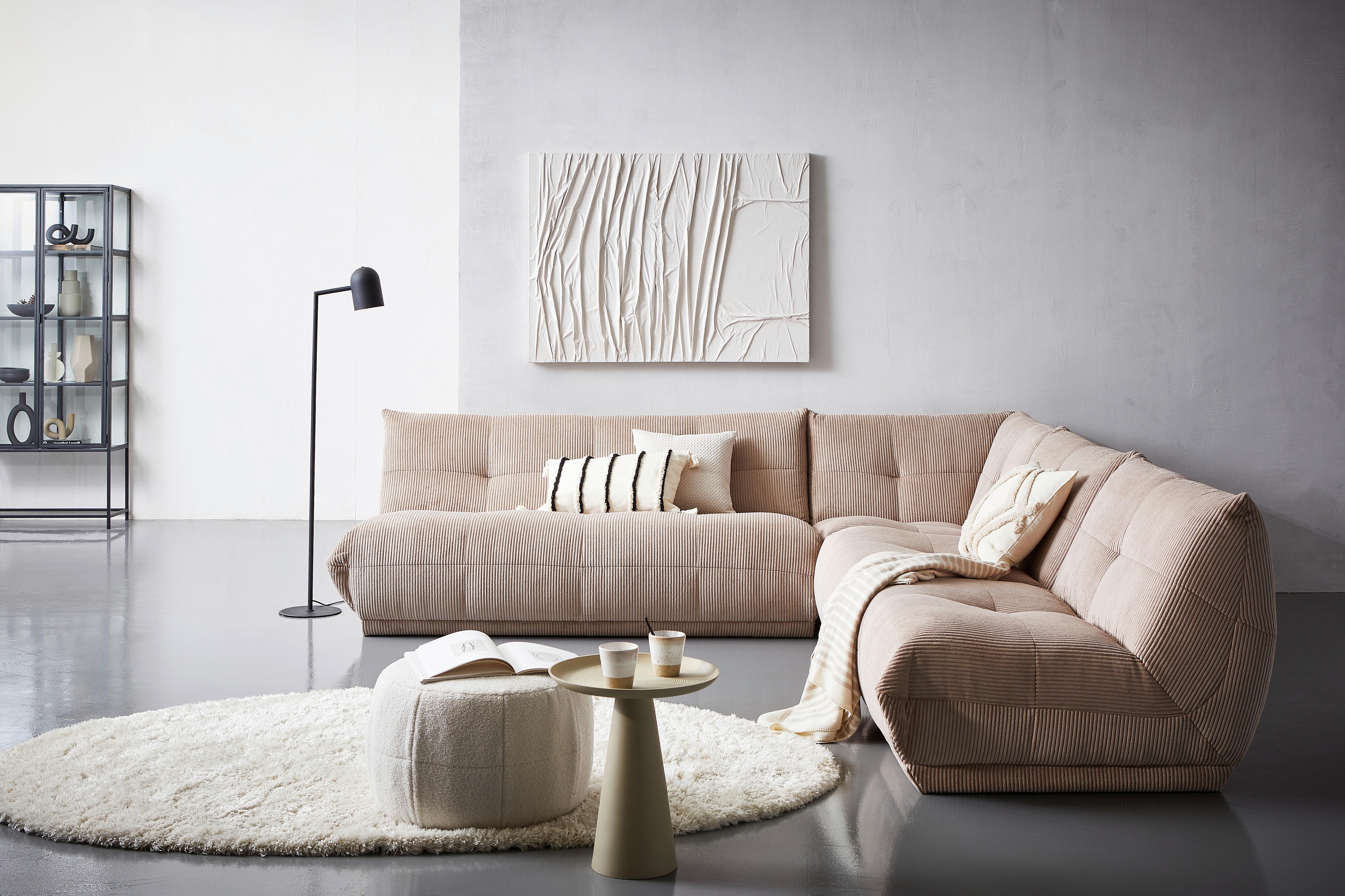 Ecksofa Giselle Taupe - Taupe, Trend, Textil (285/315cm) - Livetastic