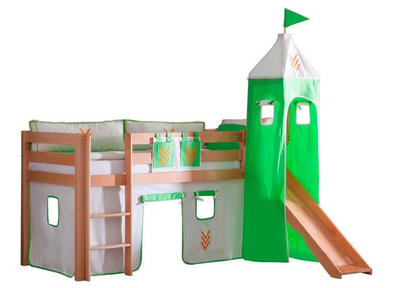Spielbett Alex 90x200 cm Buche - Naturfarben/Orange, Design, Holz/Textil (90/200cm) - Bessagi Kids Spielbett Alex 90x200 cm Buche - Naturfarben/Orange, Design, Holz/Textil (90/200cm) - Bessagi Kids