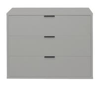 Komoda s 3 zásuvkami Bounty, sivá - šedá/antracitová, Moderní (81/67/45cm) - Premium Living