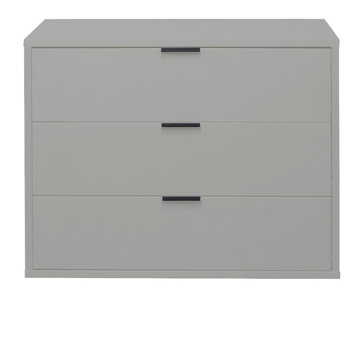 Komoda s 3 zásuvkami Bounty, sivá - šedá/antracitová, Moderní (81/67/45cm) - Premium Living