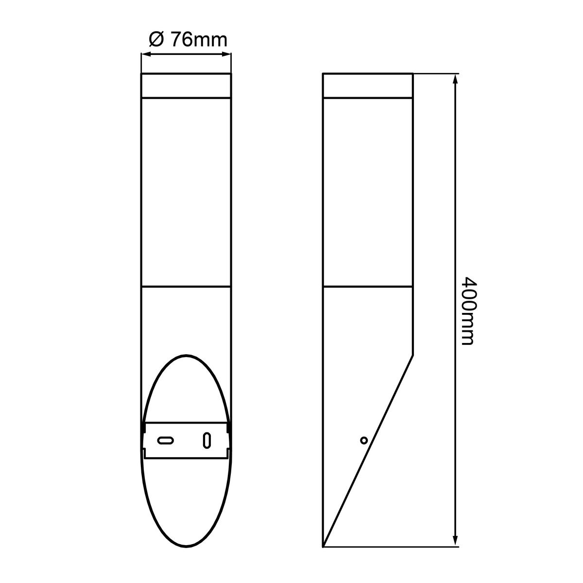 Außenwandleuchte 43681/82 Chorus - Edelstahlfarben, KONVENTIONELL, Kunststoff (7,5/39,8cm) - Brilliant
