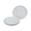 Fondue talíře sada obsahuje 4ks, bílá - bílá, keramika (27cm) - Creatable